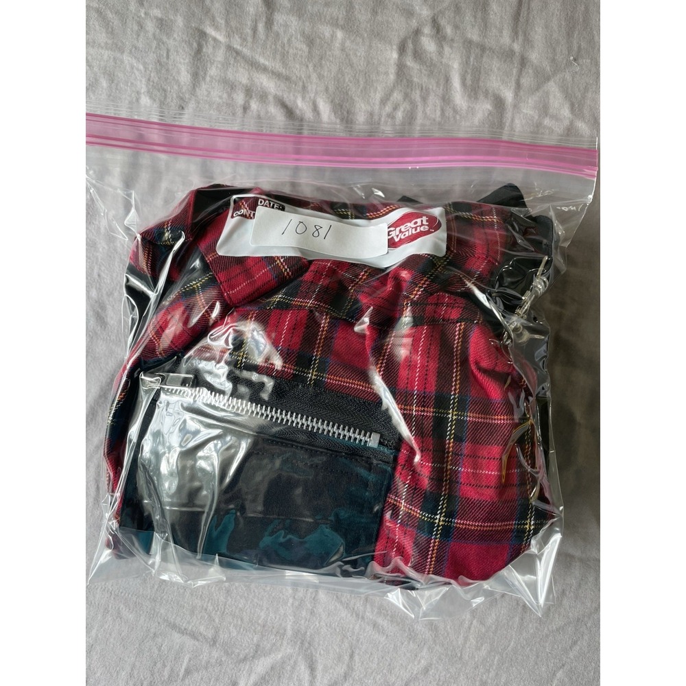 Hell Bunny Tartan Plaid Rudie Pants Womens Large Red Goth Punk Grunge Zippers - Picture 12 of 12